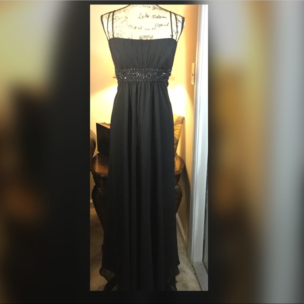 David’s Bridal Elegant Black Evening Gown, Size 16